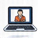 Laptop icon for online consultation